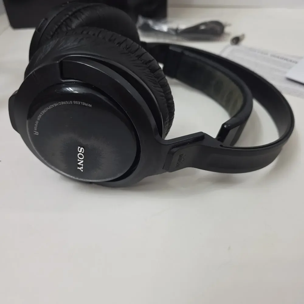 Sony MDR-RF925R Headband Wireless Headphones Black EUC New Ear Pads